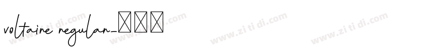 voltaire regular字体转换